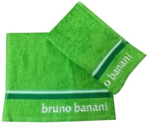 10er PACK GÄSTETÜCHER BRUNO BANANI GRÜN BESTICKT STREIFEN BAUMWOLLE - Bild 1 von 1