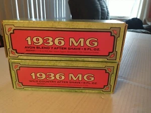 2 Vintage Avon Red 1936 MG Wild Country After Shave 5FL Oz. Volle alte Auto Dekanter - Bild 1 von 24