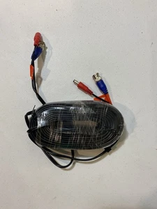 50ft CCTV BNC Video Power Cable  Surveillance Security Camera Wire Cord New - Picture 1 of 4