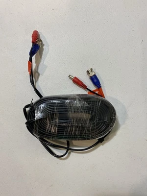 Cable de alimentación de video CCTV BNC de 50 pies DVR vigilancia cámara de seguridad cable nuevo Foto 1 de 4