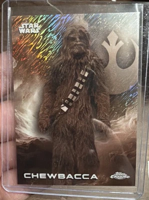 2025 Topps Chrome Star Wars Chewbacca #23 black and white shimmer - Image 1 of 2