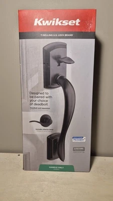 Набор дверных ручек Kwikset Prescott только с дверной ручкой Tustin из венецианской бронзы  - Изображение 1 из 4