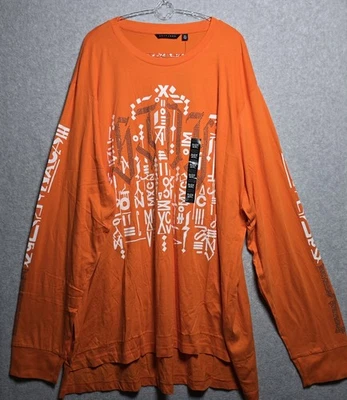 Camisa Sean John Hombres 4XL Naranja Y2K Abstracto Geométrico Gráfico Camiseta Ropa de Calle NUEVA Foto 1 de 4