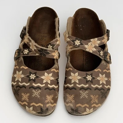 Zuecos BIRKI’S BIRKENSTOCK Mujer Talla 7 Boston Dorian Marrón Floral Noruega Cuero Foto 1 de 4