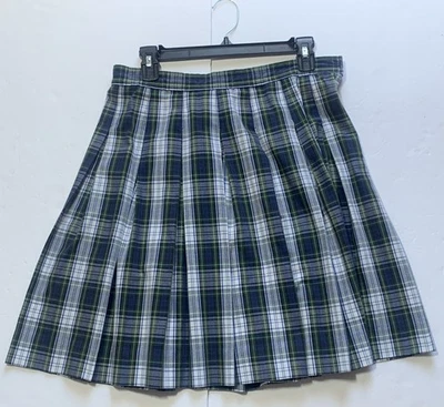 Dennis Uniforme Niñas Plisado Cuadros Escolar Falda Estilo G20 Gris Azul Foto 1 de 4