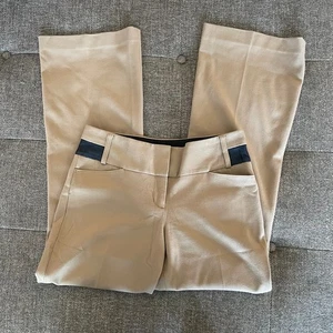 Express Editor slacks pants size 28 wide leg tan Safari Camel black stripe waist - Picture 1 of 13