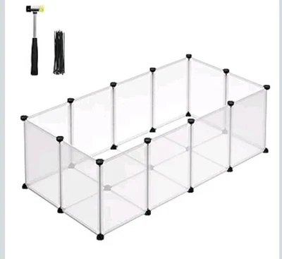 20 Paneles Parque Infantil para Mascotas con Piso Hágalo Usted Mismo Plástico Perro Cachorro Portátil Erizos Interior Foto 1 de 4