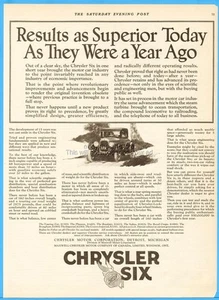 1925 Chrysler Six Motor Car Detroit MI Windsor ON Antique Automobile Vintage Ad - Picture 1 of 1