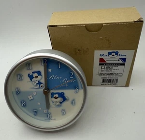 Rare MORNING GLORY BLUE BEAR Clock New - Picture 1 of 9