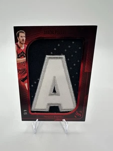 2024-25 Panini Silhouette Jakob Poeltl Game Worn Jersey Patch "A" 4/5 Raptors - Picture 1 of 2
