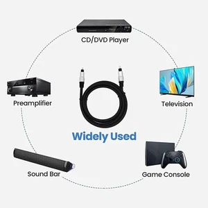 Toslink TOS 2 Meter optisches digitales Kabel Leitung SPDIF Subwoofer Soundbar usw. - Bild 1 von 2