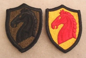 VIETNAM ERA 107TH CAVALRY COLOR & SUBDUED PAIR MERROWED EDGE - Picture 1 of 2
