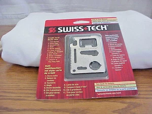 SWISS TECH CREDIT CARD MULTI- TOOL 11 USES FUNCTIONS - Picture 1 of 2