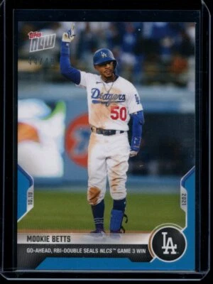 2021 Topps Now #993 Mookie Betts Blue Parallel Card #d /49 - Image 1 of 2