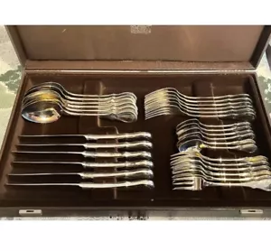 WMF Modell Würzburger Gravur Tafelbesteck 6 Personen 30 Teile Silber 90er TOP ! - Bild 1 von 7