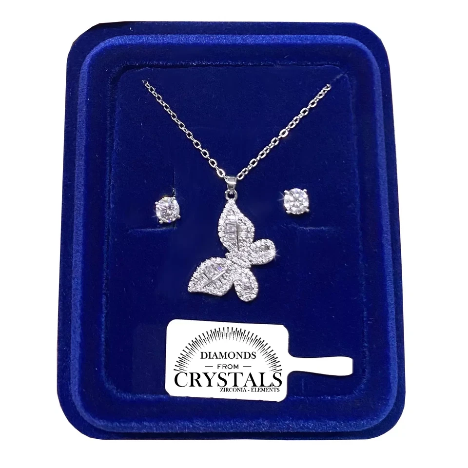 Collana pendaglio Quadrifoglio Cristallo Swarovski come nuovo verde acqua