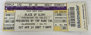 Manny Pacquiao Jorge Solis Full Boxing Ticket Alamodome SA 4/14/07 - Picture 1 of 2