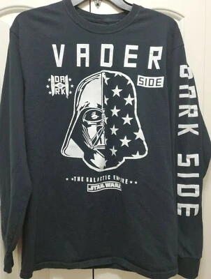Darth Vader Star Wars Long Sleeve T-Shirt Dark Side Mens Black Size Medium M - Image 1 of 4