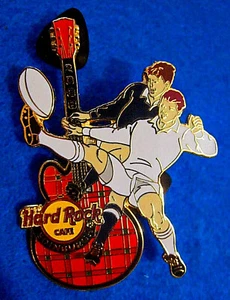 EDINBURGH RUGBY UNION SERIES SCOTLAND V ENGLAND TARTAN GUITAR Hard Rock Cafe PIN - Imagen 1 de 1