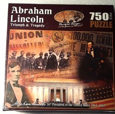 Abraham Lincoln Triumph & Tragedy 16th US President Puzzle 750 Pcs 18"× 24" New