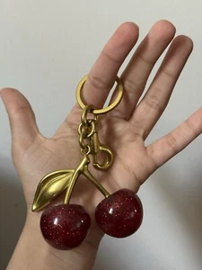 Cherry Bag Charm KeyChain Glitter Resin - 5”-BNWT - Picture 1 of 9