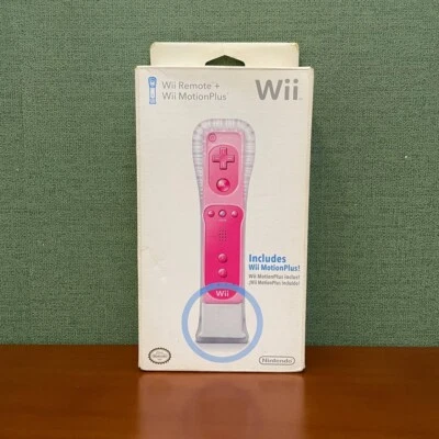 Brand New Nintendo Wii remote + Motion Plus NINTENDO AUTHENTUC PINK Sealed OEM - Image 1 of 4
