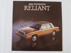1984 Plymouth Reliant Sales Brochure Catalog Coupe Sedan Wagon  - Picture 1 of 8