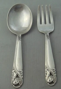 International Spring Glory Sterling Silver Two Piece Baby Set - Picture 1 of 1