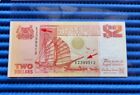 EZ 399512 Singapore Ship Series $2 Orange Note EZ 399512 Last Prefix Banknote 