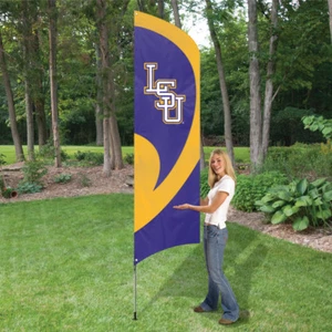 LSU TIGER 8,5 FUSS HOCH TEAMFLAGGE 11,5' POLSCHILD BANNER APPLIKATION UNIVERSITÄT - Bild 1 von 2