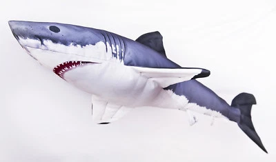 GABY Stofftier 120cm Plüschtier Kuscheltier Fisch Kissen DER WEISSE HAI 120cm - Bild 1 von 4