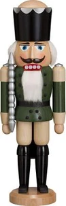 Nutcracker King Green Hxwxd = 15 3/8x5 1/8x3 7/8in New Christmas Seiffen Nüss - Picture 1 of 1
