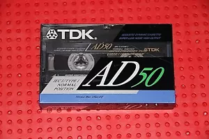 TDK AD 50 VS. VIII TYPE I BLANK CASSETTE TAPE (1) (SEALED) - Picture 1 of 3
