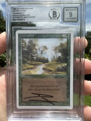 TRANQUILITY, ARTIST PROOF, REVISED, 1994 MTG, DOUGLAS SHULER, BAS 9! - Image 1 of 3