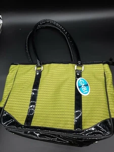 Bolso de Mano Global New Beginnings Verde y Negro Extra Grande para Laptop y Bolso de Accesorios Nuevo con Etiquetas - Imagen 1 de 8