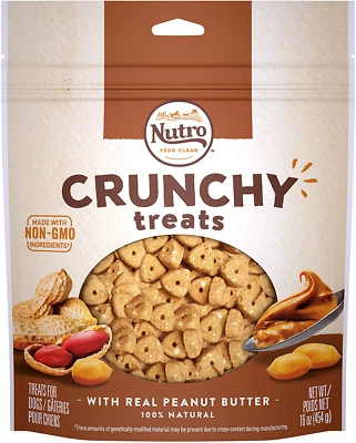 Nutro Crunchy Natural Biscuit Dog Treats with Real Peanut Butter, 16 Ounces - Image 1 of 4