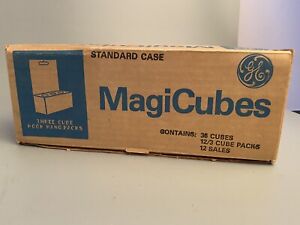 12 Boxes of 3 VINTAGE Blue Dot Sylvania and GE MAGICUBES  34 Cubes