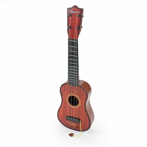 Guitar Ukulele Toy Kids Musical Instrument Educational Children 4 Strings Wood - Picture 1 of 7