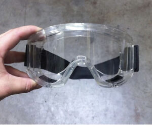 Clear lens work goggle elastic strap clear lens ski goggle universal fit safety 