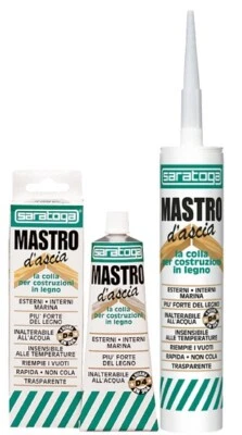 Colla per legno Mastro d'ascia Saratoga Trasparente Resistente all'acqua marina