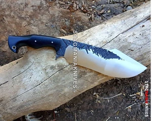 Handgeschmiedetes Rail Road Carbonstahl Full Tang Jagd Bowie Messer Vintage - Bild 1 von 1