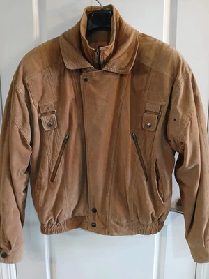 MEN'S VINTAGE WILSONS 1990's TAN SUEDE BOMBER JACKET W/ THINSULATE SIZE XL - Image 1 of 4