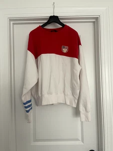 Polo Ralph Lauren Women’s Crewneck US Flag Ski Logo Fleece Sweatshirt Size M - Picture 1 of 3