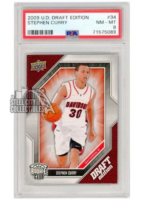 Stephen Curry 2009-10 Upper Deck Draft Edition Rookie #34 PSA 8 - Image 1 of 2