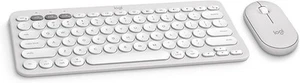 Logitech Pebble 2 Combo Wireless Keyboard/Mouse Bundle for MacOS Tonal White - Afbeelding 1 van 8