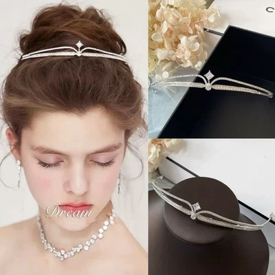 Lindo Circón Completo Tiaras de Novia Coronas Cristal Boda Accesorio para Cabello para Niñas Foto 1 de 4