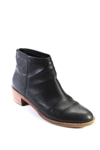 Loeffler Randall Womens Leather Back Zip Ankle Booties Black Size 6.5 - Picture 1 of 5