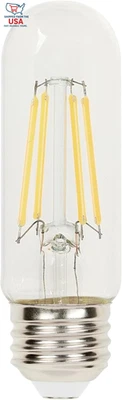 Lighting 5340000 5.5 Watt (75 Watt Equivalent) T10 Dimmable Clear Filament LED L - Image 1 of 4
