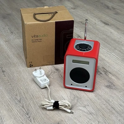 Vita audio (Ruark) R1 DAB /FM radio Red Fully Working Boxed -- Faulty Display -- - Image 1 of 4