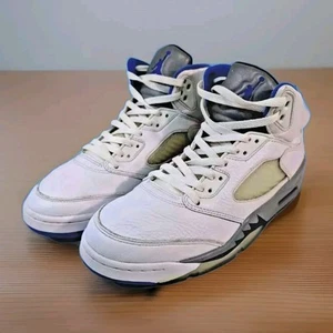 Air Jordan 5 Retro White Stealth Shoes Men's 10 DD0587-140 2020 Clean Sneakers - Picture 1 of 10